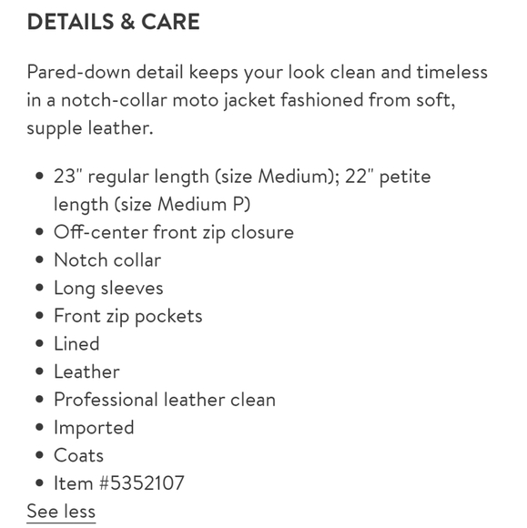 Halogen | Moto Leather Jacket - Picture 4 of 7